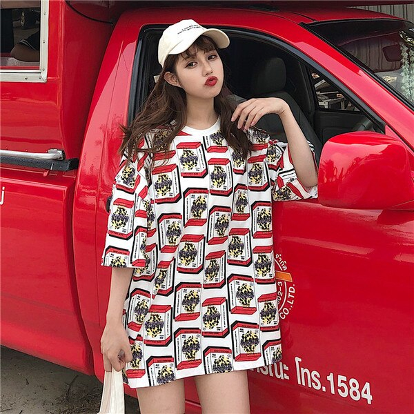 Harajuku Casual letter print t-shirts Female summer Women Short Sleeve T Shirt Oversize tshirt Loose hip hop streetwear tee Tops Harajuku Casual letter print t-shirts Female summer Women Short Sleeve T Shirt Oversize tshirt Loose hip hop streetwear tee Tops