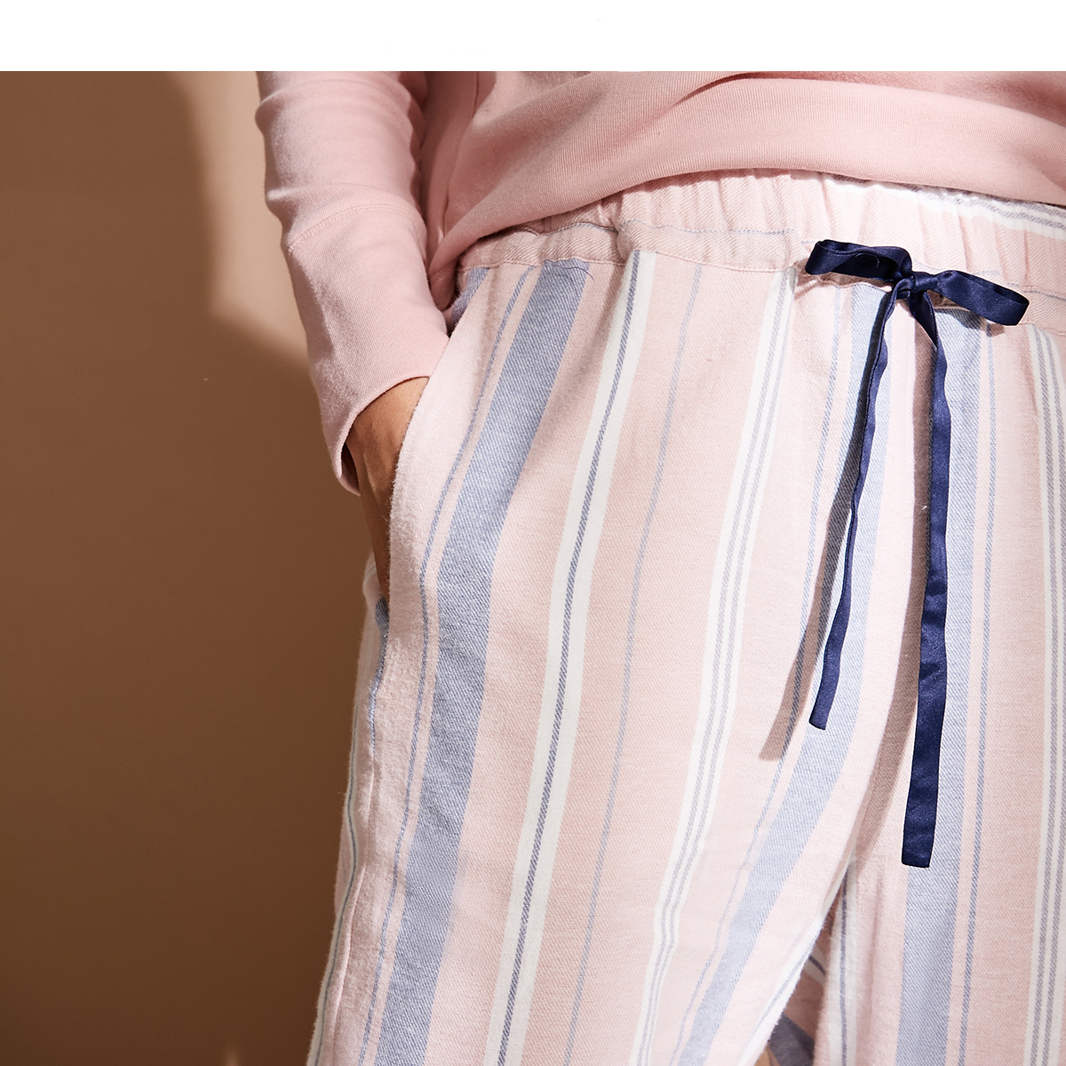 ONLY Women Homewear Pants Loose Fit Thin Striped Pajama Pants| 118414504