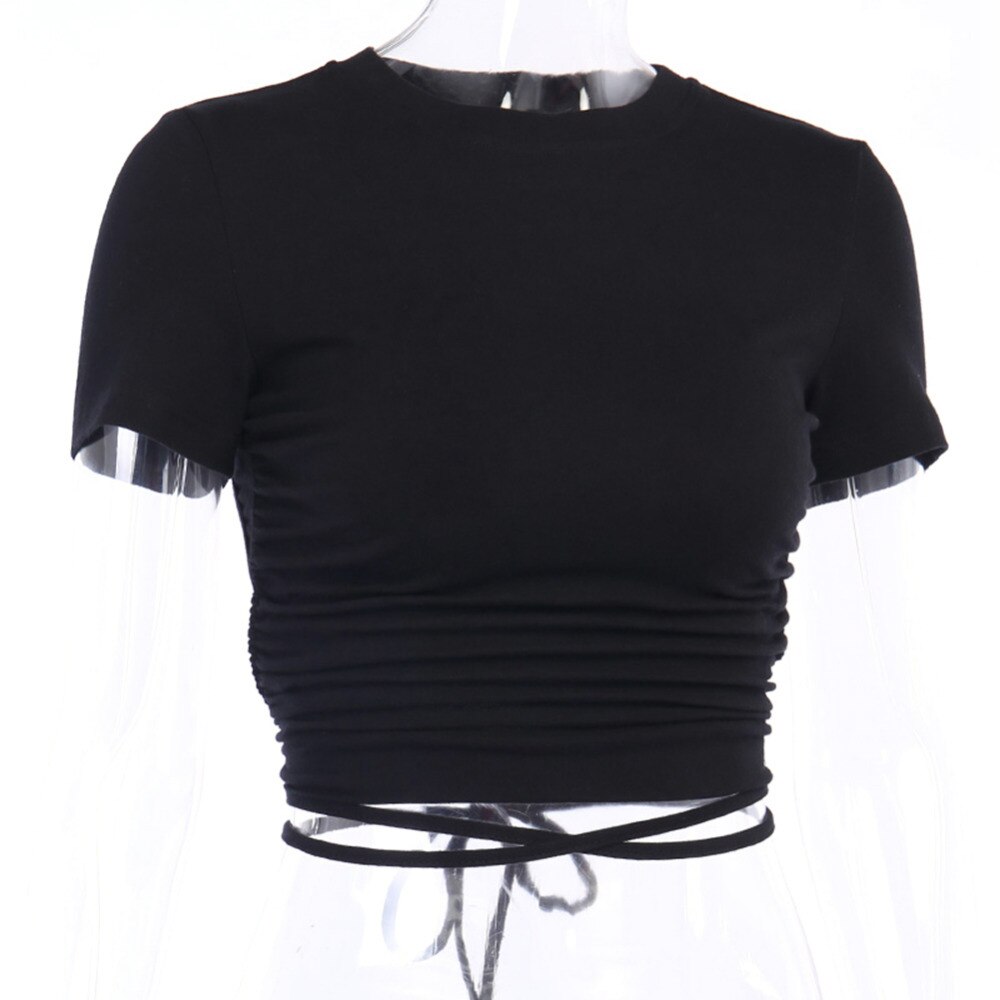 FREE SHIPPING Streetwear Sexy Open Back T-shirt JKP4456