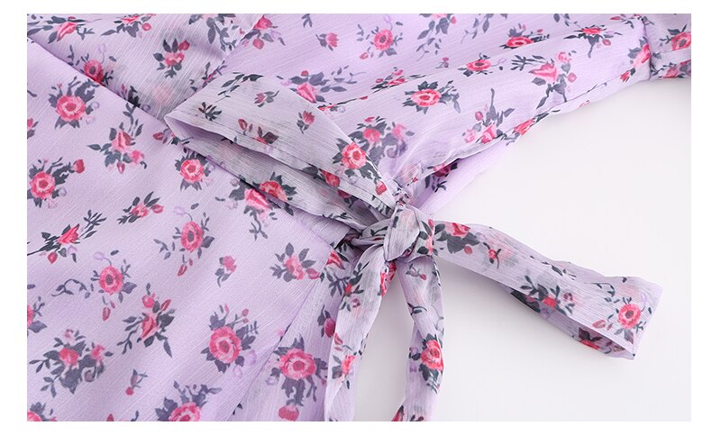 DICLOUD Women Lilac Floral Wrap Dress Summer Elegant Flare Sleeve Boho Print Mini Sundress Sexy V Neck Ladies Clothes 2021 DICLOUD Women Lilac Floral Wrap Dress Summer Elegant Flare Sleeve Boho Print Mini Sundress Sexy V Neck Ladies Clothes 2021