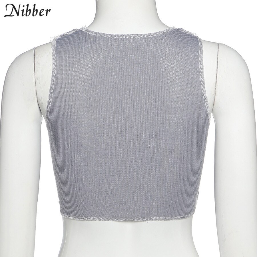 FREE SHIPPING Patchwork Tank Tops Street Fashion JKP4462