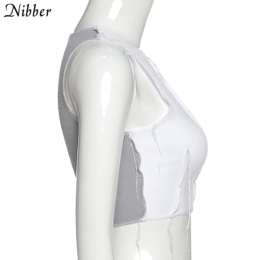 FREE SHIPPING Patchwork Tank Tops Street Fashion JKP4462