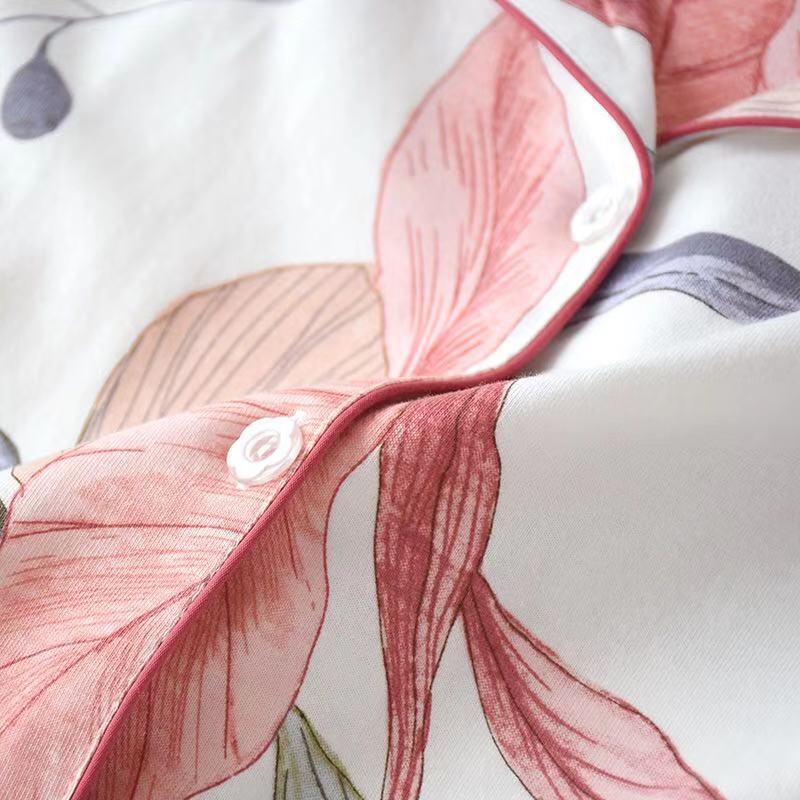 FREE SHIPPING Spring Leaves Printed Pajamas JKP4450