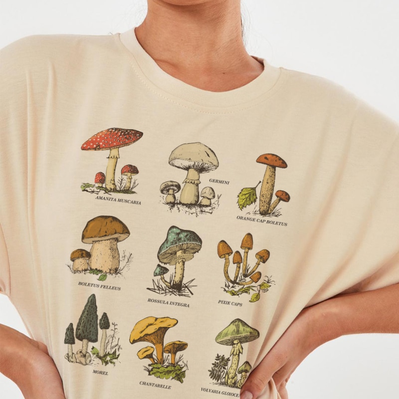 FREE SHIPPING Vintage Mushroom T-Shirt JKP4467