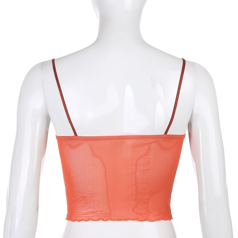 Vintage Soft Mesh Aesthetic Crop Tops JKP4469 Vintage Soft Mesh Aesthetic Crop Tops JKP4469