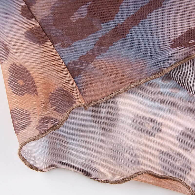 JUKPOP Aesthetics Retro Pattren Mesh T-shirts 90s JKP4470 JUKPOP Aesthetics Retro Pattren Mesh T-shirts 90s JKP4470