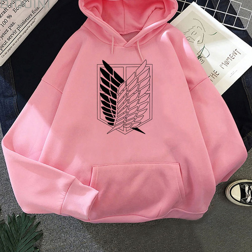 Attack on Titan Hoodies Unisex Male Female Print Shingeki No Kyojin Anime Clothes Loose Casual Streetwears Link Aesthetic Korean