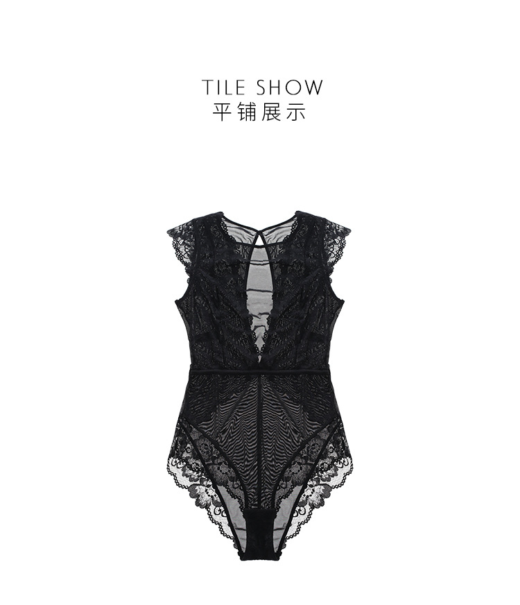 Vintage Sexy Sleep Wear Bodysuit Lace Mesh JKP4473
