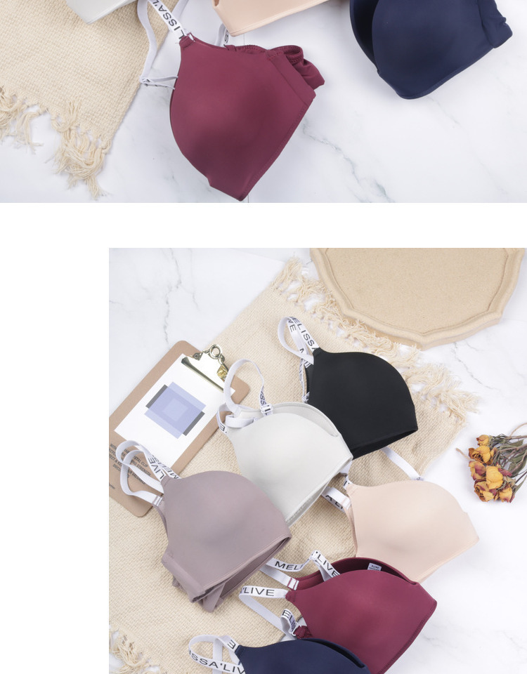BEFORW Comfort Wireless Bras For Women Underwear Fashion Seamless Letter Straps Bra Sexy Lingerie Adjustable Push Up Bralette