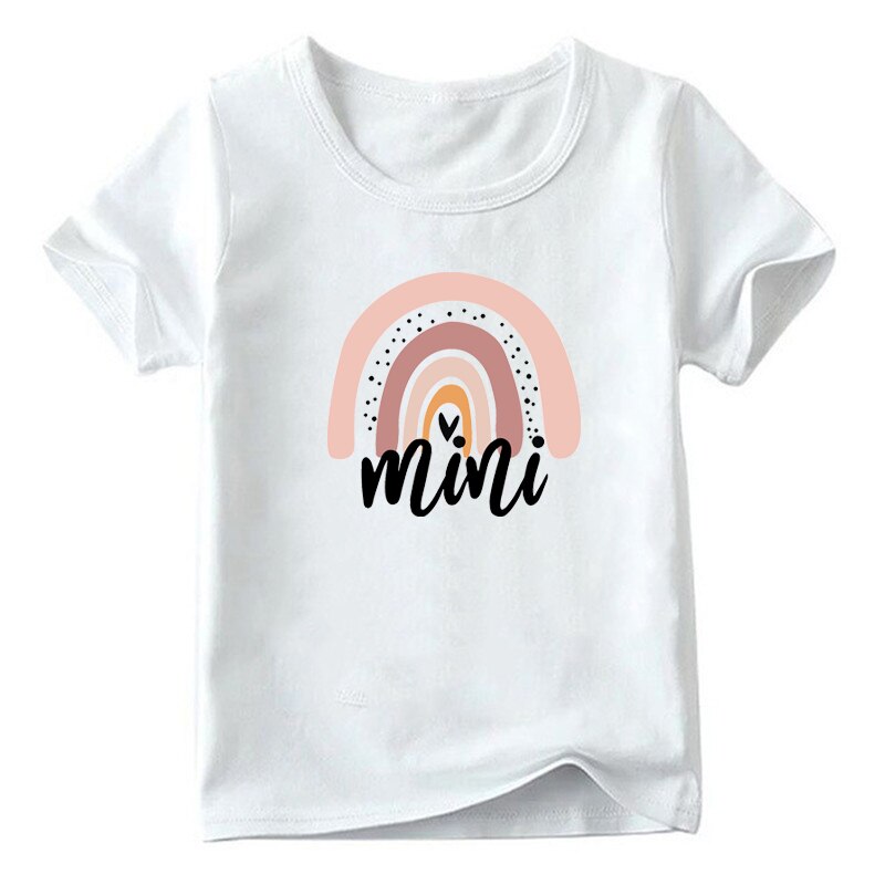 Rainbow Mama And Mini Cheap Family T-shirt Set JKP4478