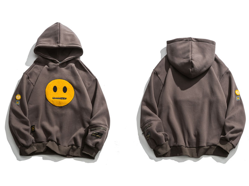  Smile Face Patchwork Hoodies Free Shipping JKP4492