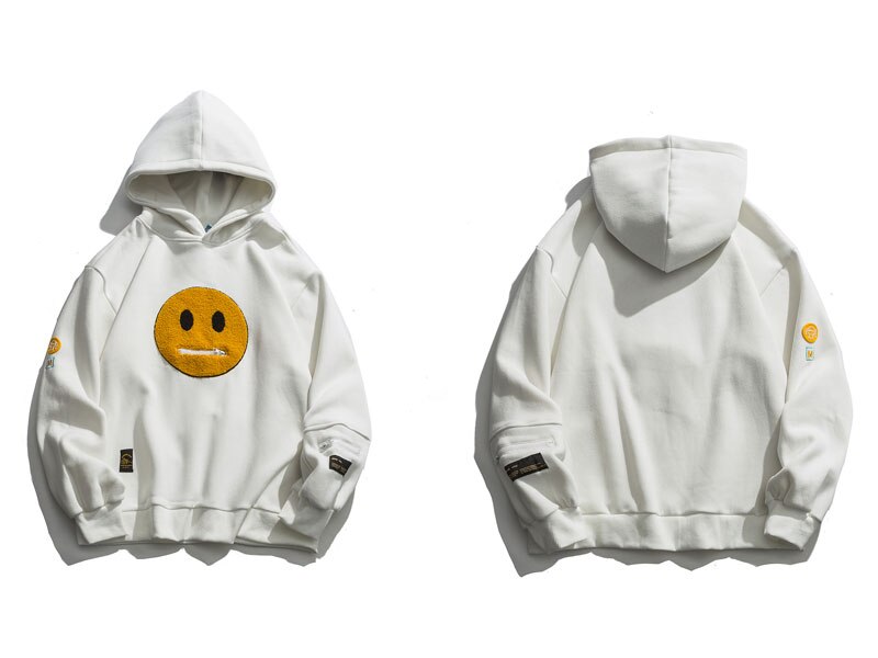  Smile Face Patchwork Hoodies Free Shipping JKP4492