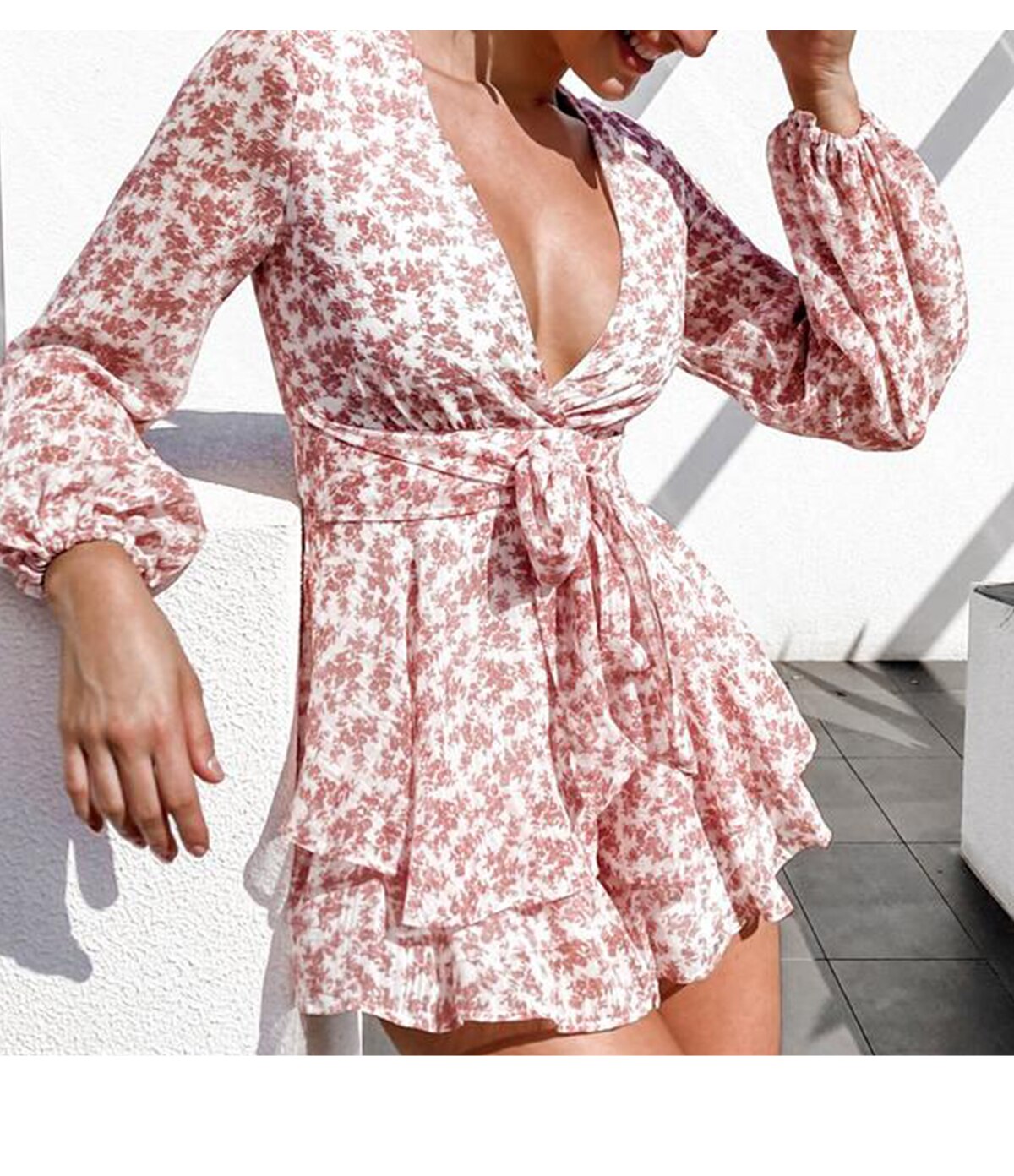 Summer Ruffle Dress Floral Print Romper Outfits JKP4503 Summer Ruffle Dress Floral Print Romper Outfits JKP4503
