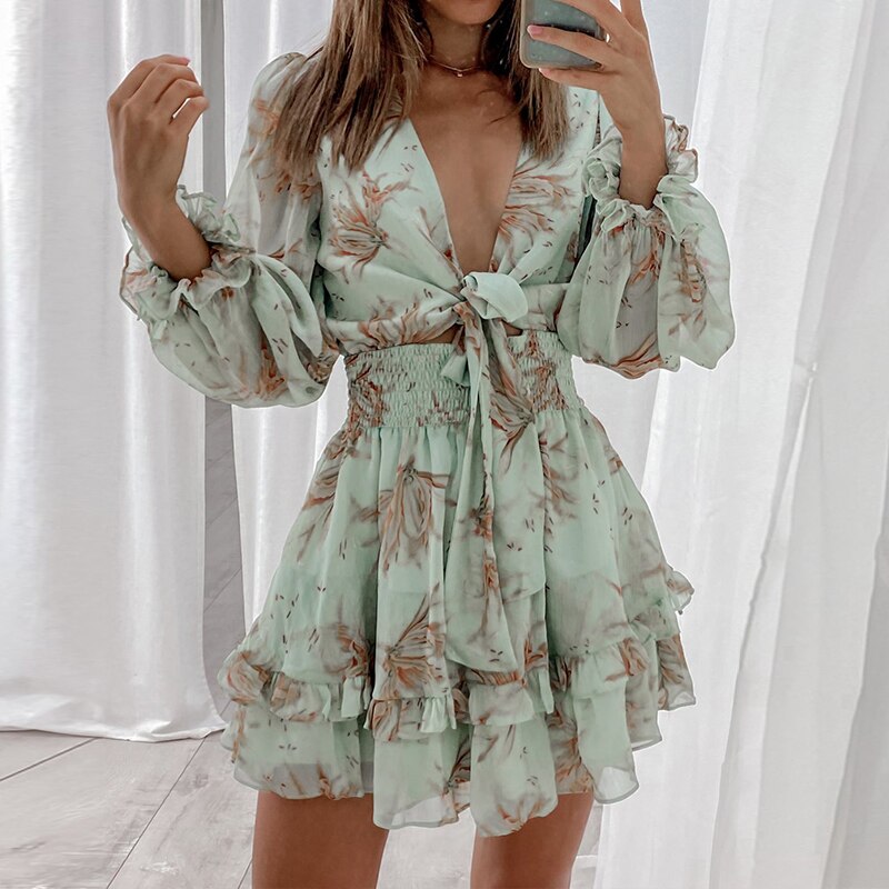2021 Best Seller Aesthetic Ruffles Dress Chiffon Print JKP4504 2021 Best Seller Aesthetic Ruffles Dress Chiffon Print JKP4504