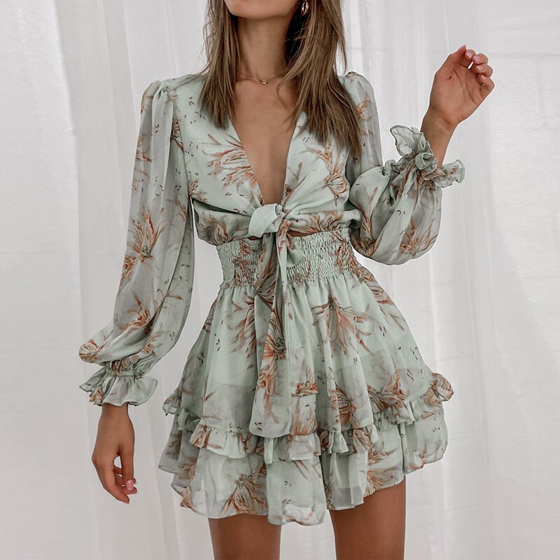 2021 Best Seller Aesthetic Ruffles Dress Chiffon Print JKP4504 2021 Best Seller Aesthetic Ruffles Dress Chiffon Print JKP4504