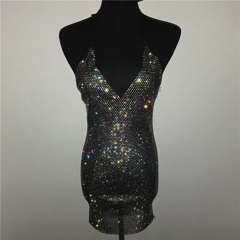 Night Club Party Rhinestone Mini Dress JKP4507