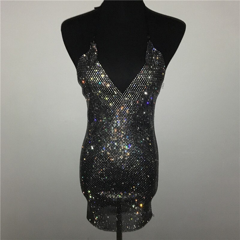 Night Club Party Rhinestone Mini Dress JKP4507