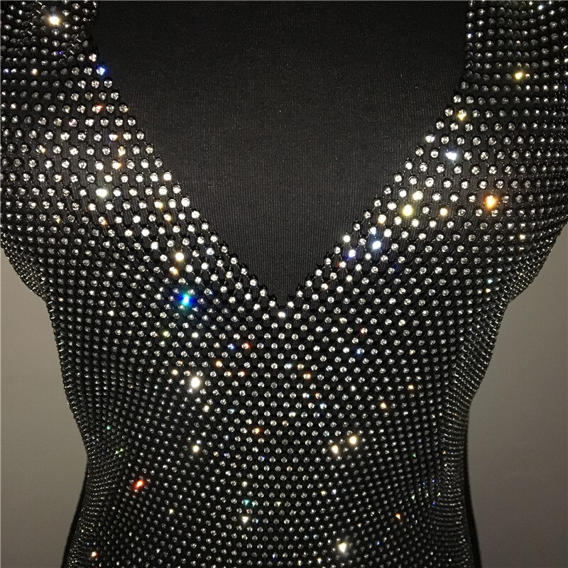 Night Club Party Rhinestone Mini Dress JKP4507
