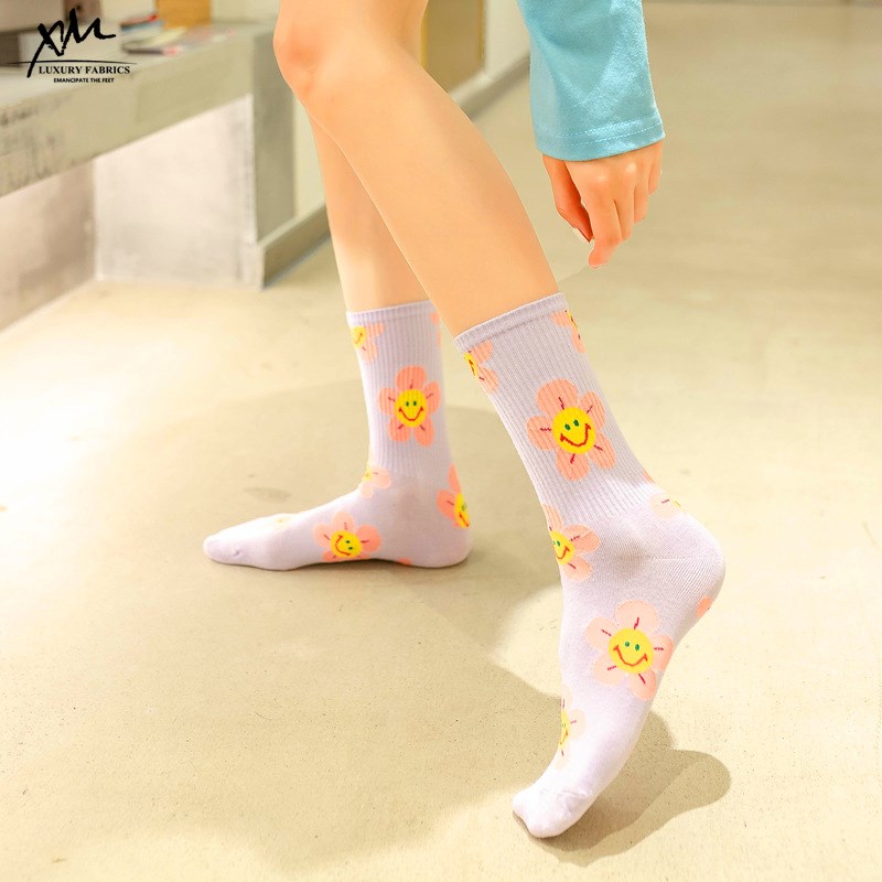 Cute Women Socks Korean Style Flower Cartoon JKP4508