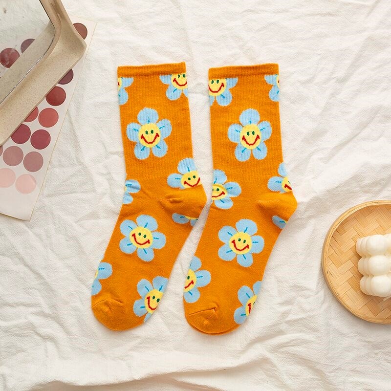 Cute Women Socks Korean Style Flower Cartoon JKP4508
