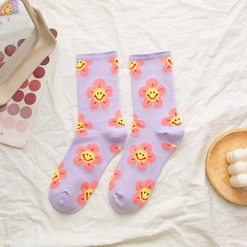 Cute Women Socks Korean Style Flower Cartoon JKP4508