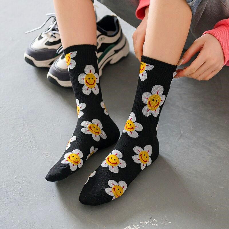 Cute Women Socks Korean Style Flower Cartoon JKP4508