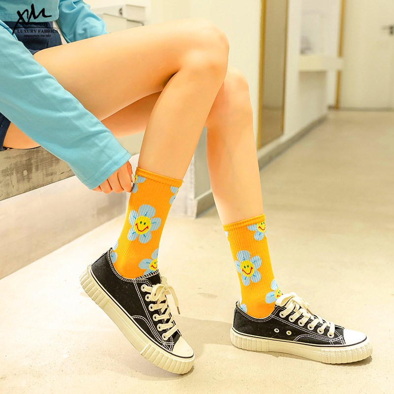 Cute Women Socks Korean Style Flower Cartoon JKP4508