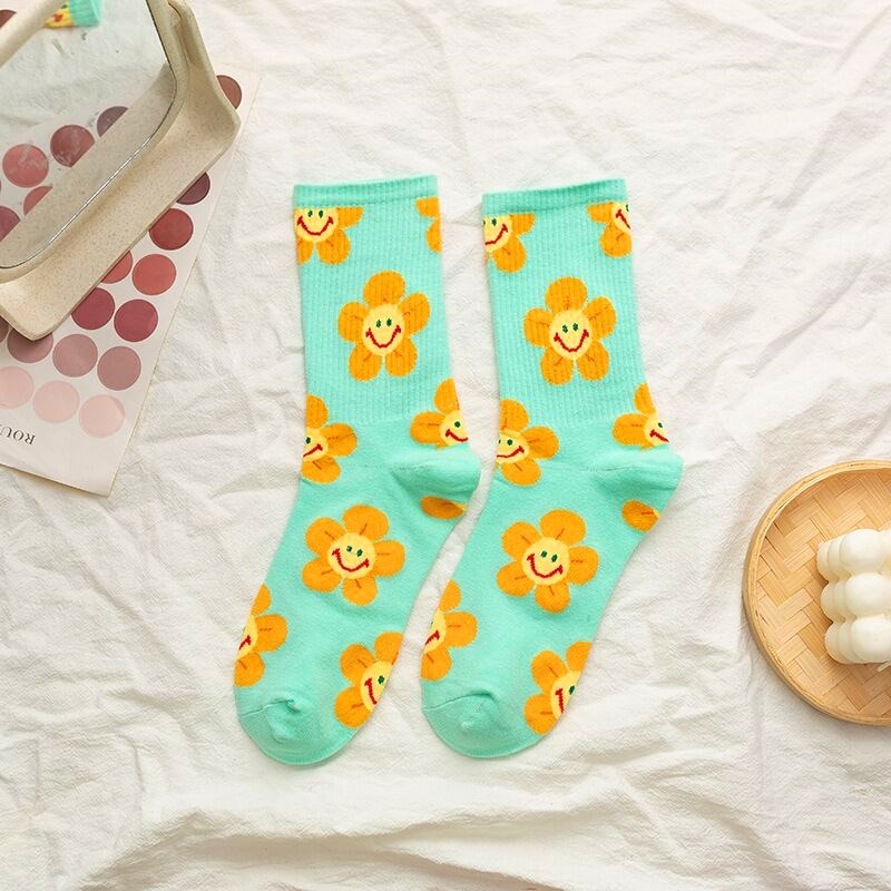 Cute Women Socks Korean Style Flower Cartoon JKP4508