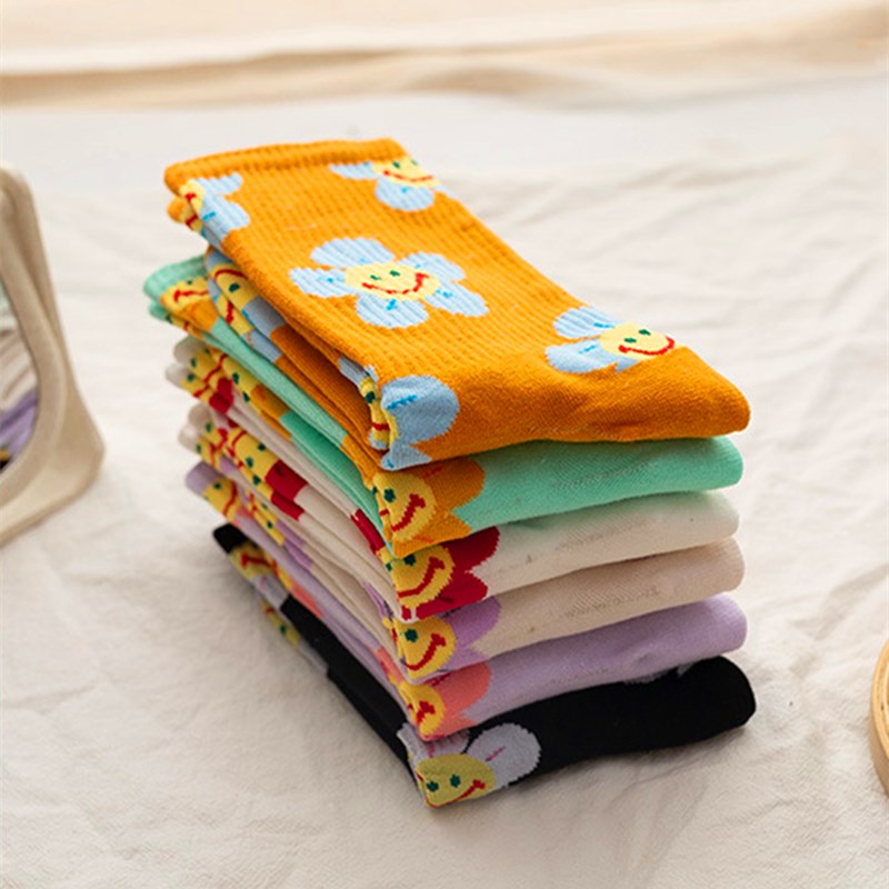 Cute Women Socks Korean Style Flower Cartoon JKP4508