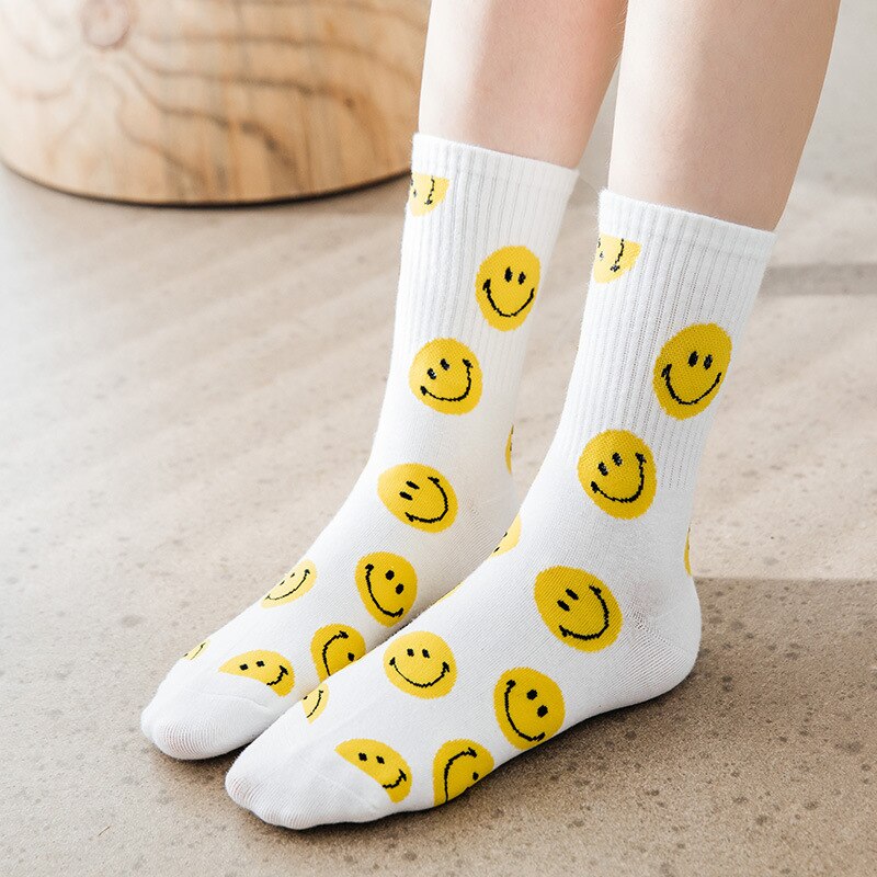 FREE SHIPPING Cute Socks Smile Face Print JKP4509 FREE SHIPPING Cute Socks Smile Face Print JKP4509