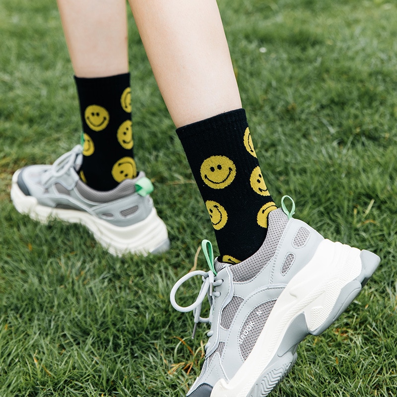 FREE SHIPPING Cute Socks Smile Face Print JKP4509 FREE SHIPPING Cute Socks Smile Face Print JKP4509