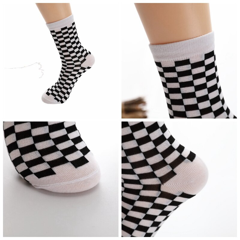 FREE SHIPPING Geometric Checkerboard Socks JKP4510