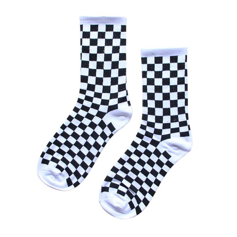 FREE SHIPPING Hip Hop Trend Checkerboard Socks JKP4511