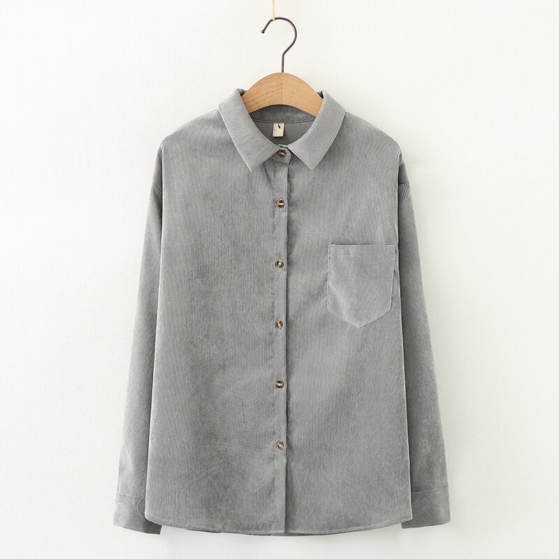 FREE SHIPPING 2021 Casual Corduroy Shirt JKP4513