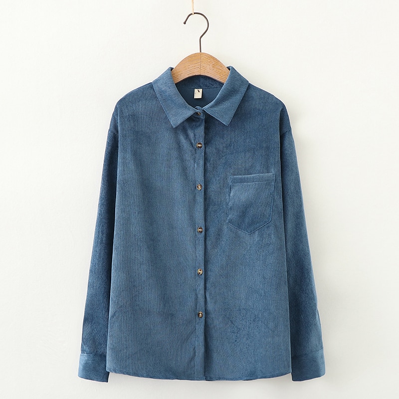 FREE SHIPPING 2021 Casual Corduroy Shirt JKP4513