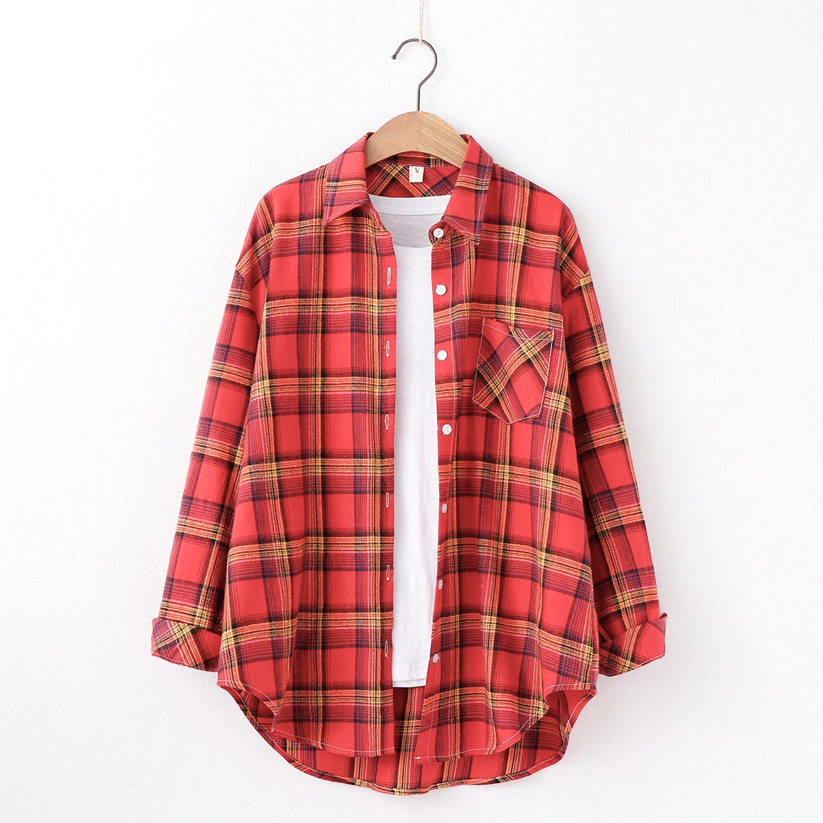 2021 New 90s Plaid Shirt Casual Outfit JKP4515