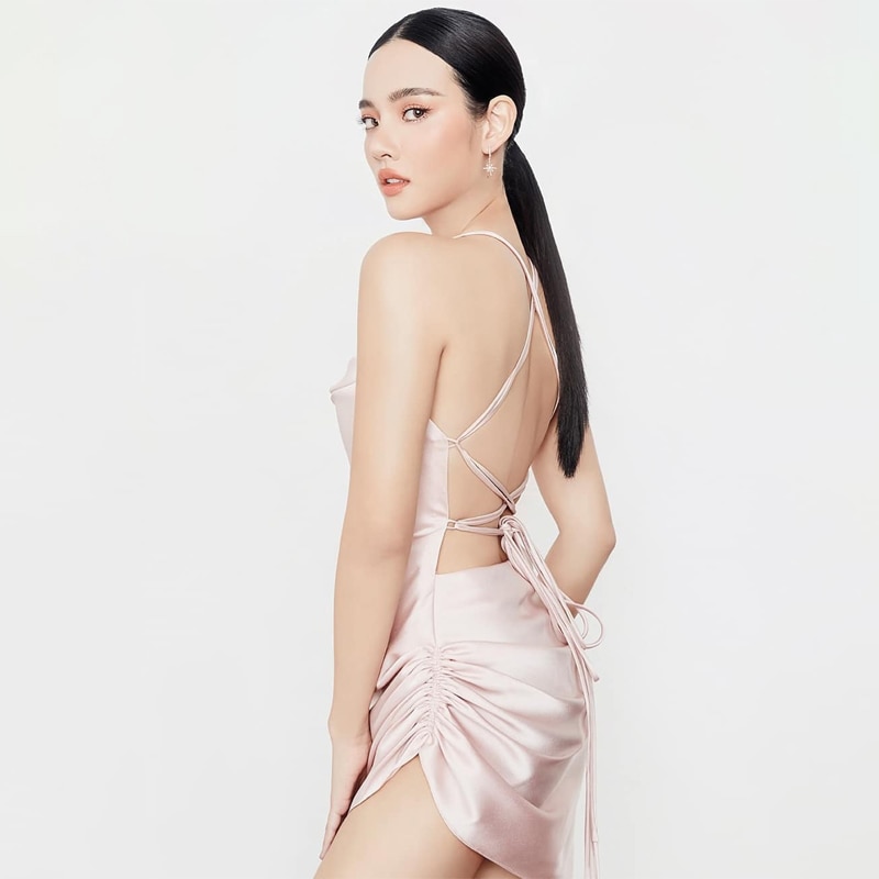 Dulzura Satin Women Strap Mini Dress Ruched Lace Up Cross Bandage Backless Bodycon Sexy Party Elegant 2020 Club Christmas Slim