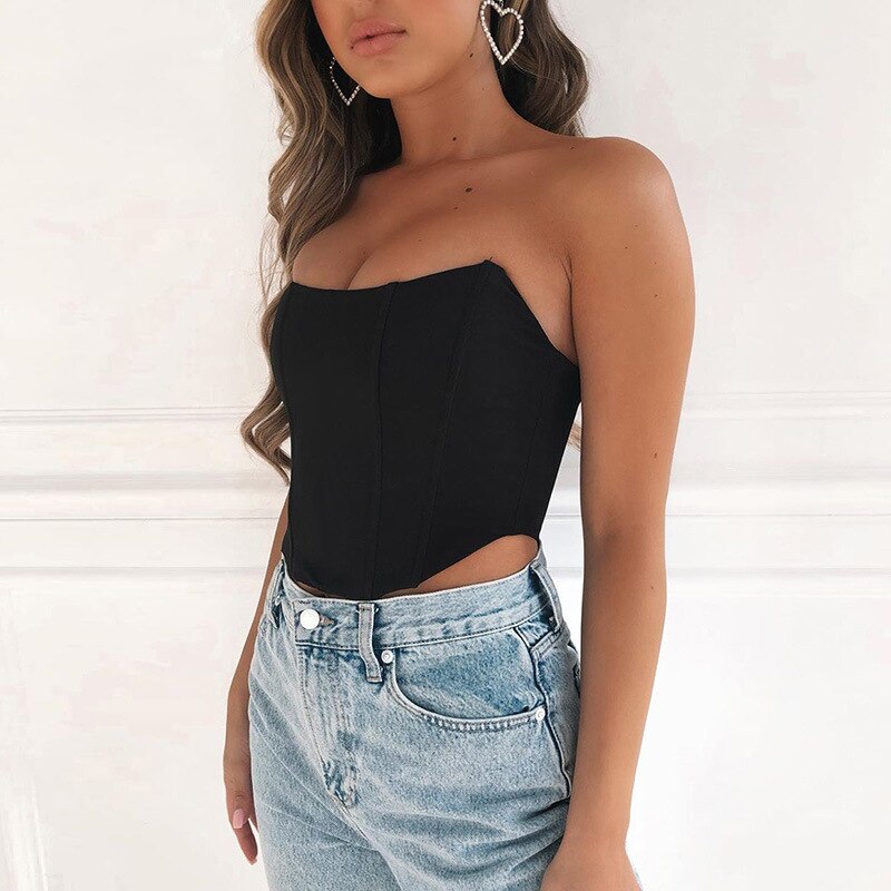FREE SHIPPING Tube Corset Crop Tops Vest JKP4529