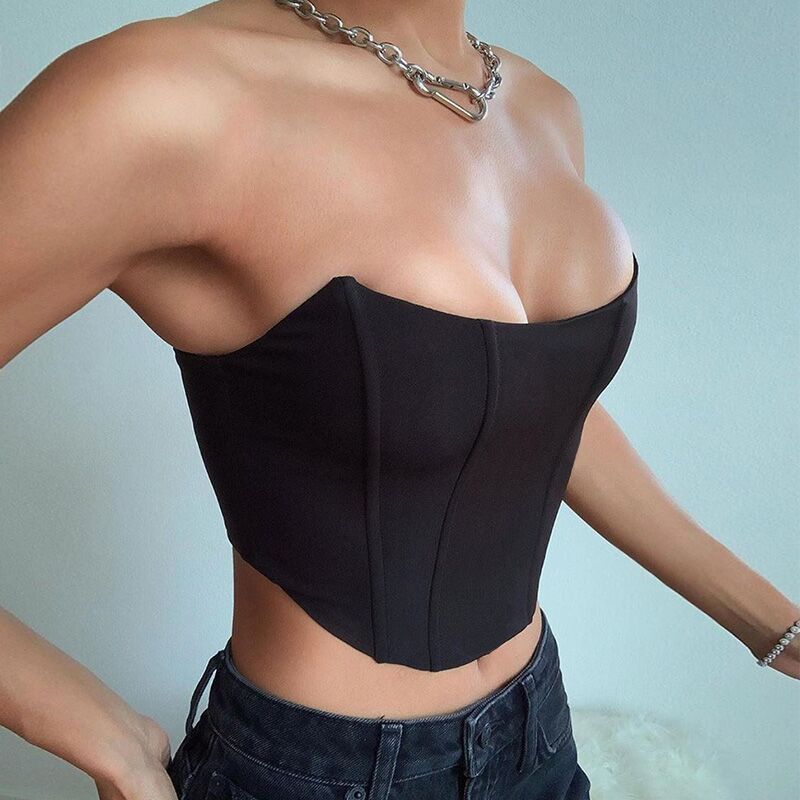 FREE SHIPPING Tube Corset Crop Tops Vest JKP4529