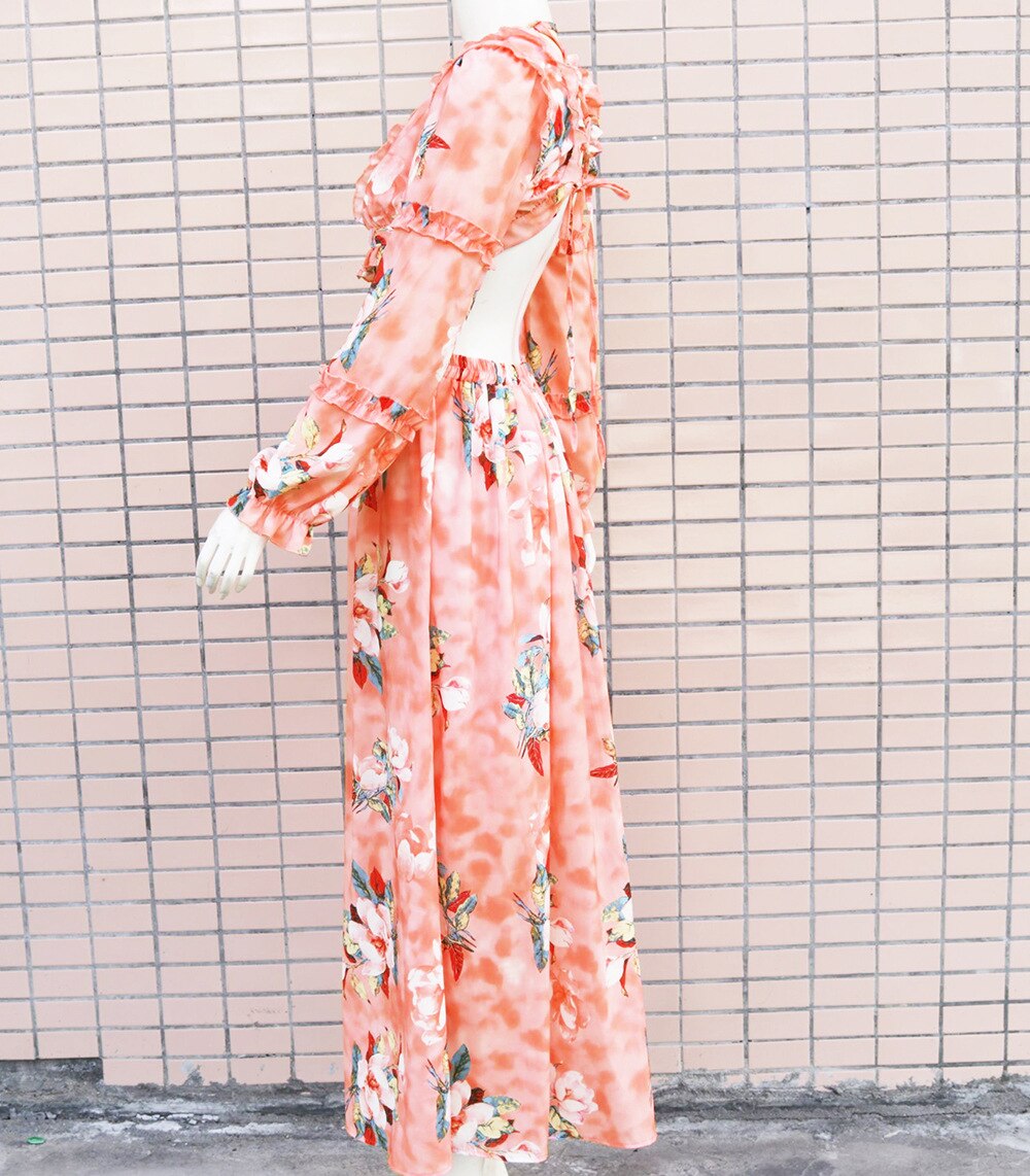 Beach Dress 2021 Bikini Cover Up Print Bathing Suit Women Kimono Plus Size Tunic Sexy Long Sleeve Swimwear Cover-Ups