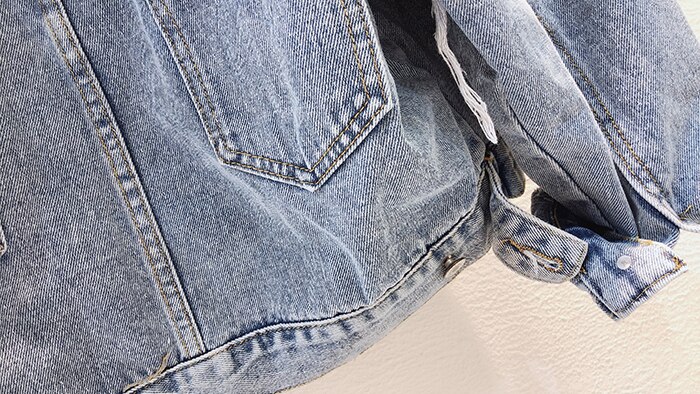 2021 Harajuku European Style Blue Jean Jacket Women Short Denim Jackets Spring Ripped Hole Loose Coat Korean New Roupa Feminina 2021 Harajuku European Style Blue Jean Jacket Women Short Denim Jackets Spring Ripped Hole Loose Coat Korean New Roupa Feminina