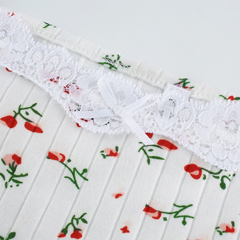 Cute Knitted Tank Top Floral Printed JKP4547 Cute Knitted Tank Top Floral Printed JKP4547