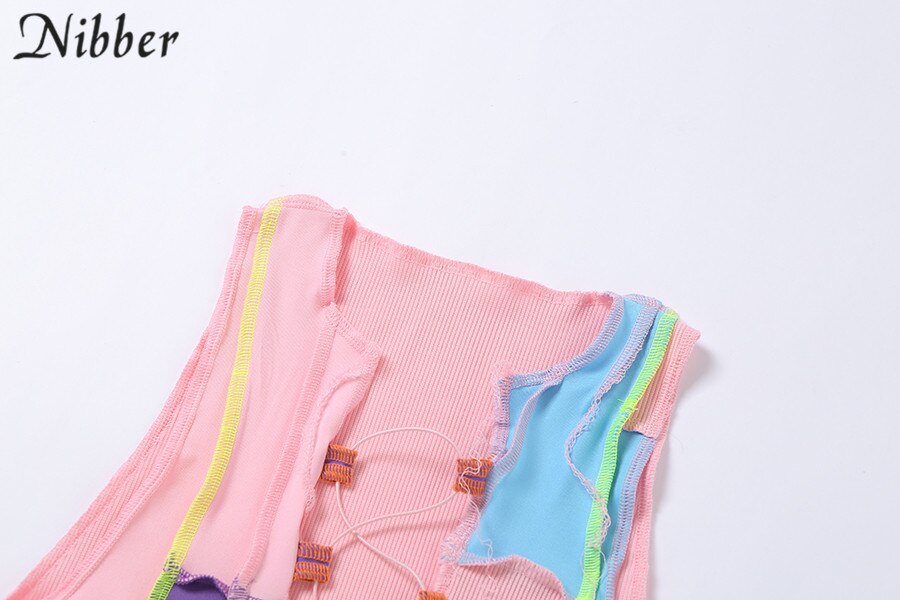 Street Wear Punk Style Ribbed Knitting Colorful Tank Top JKP4550 Street Wear Punk Style Ribbed Knitting Colorful Tank Top JKP4550