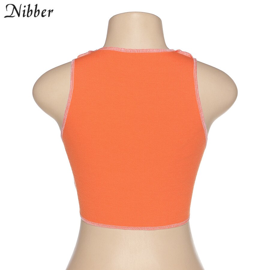 Street Wear Punk Style Ribbed Knitting Colorful Tank Top JKP4550 Street Wear Punk Style Ribbed Knitting Colorful Tank Top JKP4550