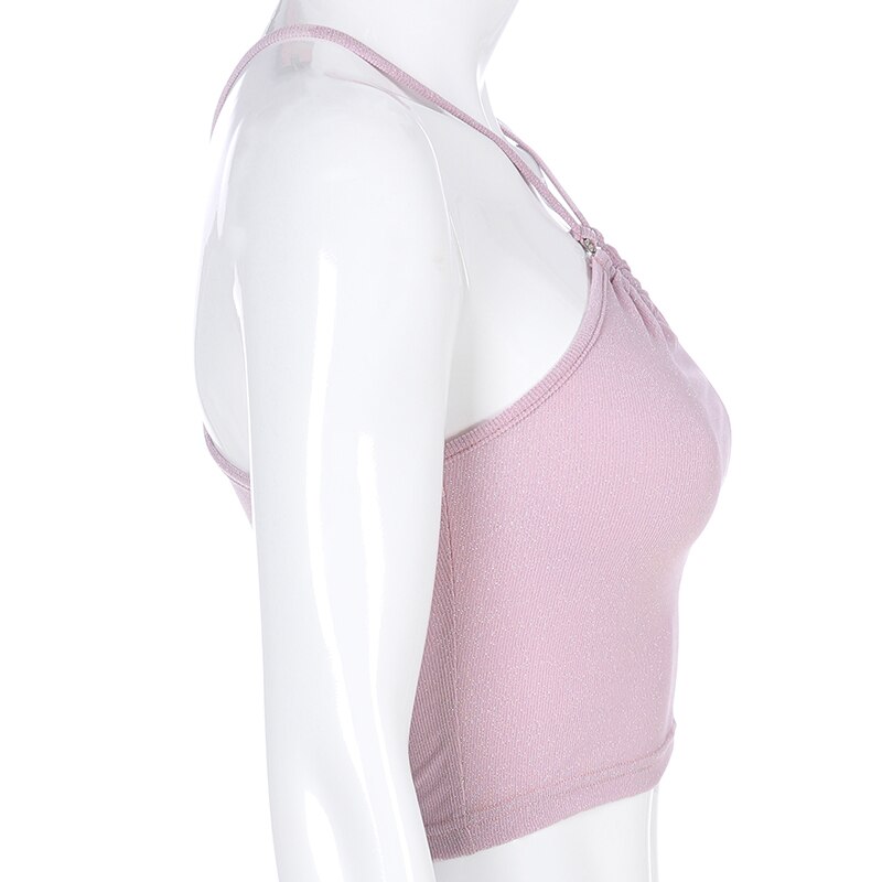 Sweetown Black Solid Cut Out Crop Top Female Slim Sexy Rave Party Clubwear Cross Choker Summer Tops For Women Camisole Pink Tees Sweetown Black Solid Cut Out Crop Top Female Slim Sexy Rave Party Clubwear Cross Choker Summer Tops For Women Camisole Pink Tees