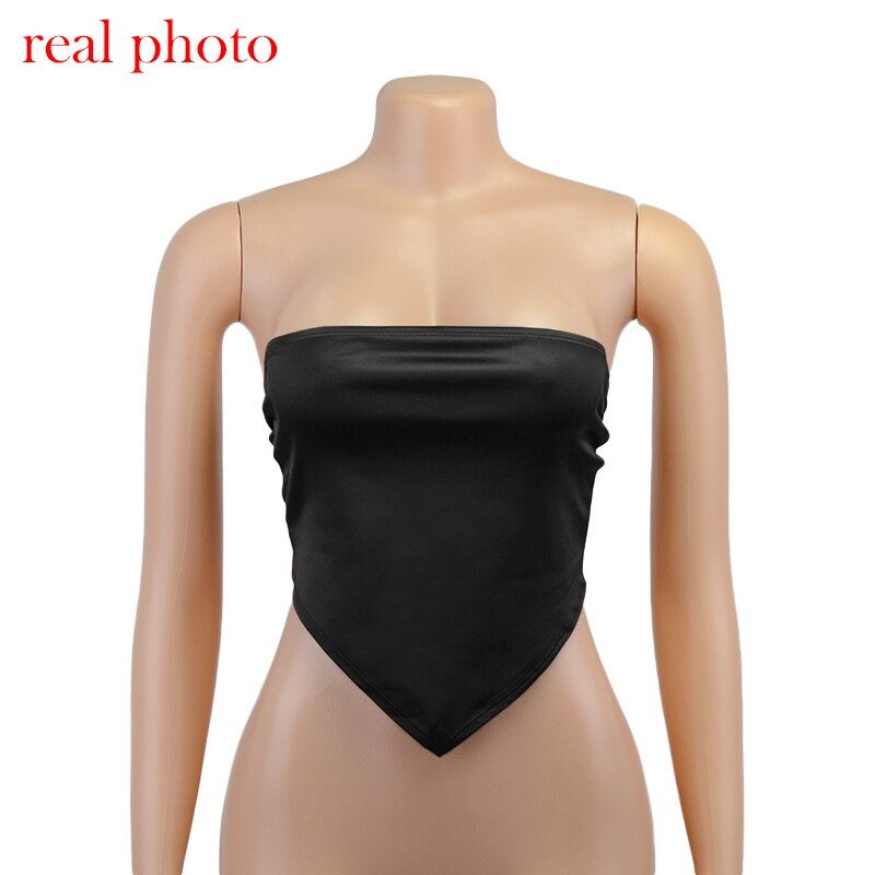 FREE SHIPPING Solid Mini Tube Top Wrap Cropped JKP4555