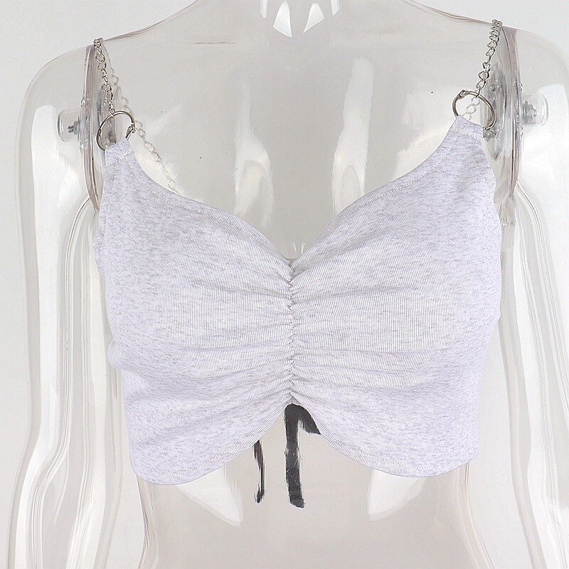 Sweetown White Backless Sexy Rave Crop Top Metal Chains Cross Party Clubwear Off Shouldr Tube Tops Female Summer Tanks Corsets Sweetown White Backless Sexy Rave Crop Top Metal Chains Cross Party Clubwear Off Shouldr Tube Tops Female Summer Tanks Corsets