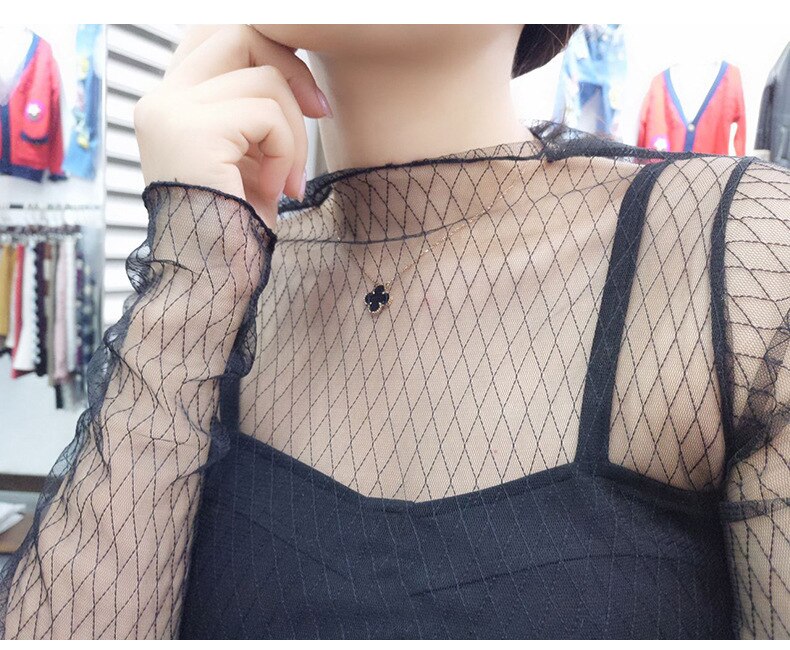 FREE SHIPPING Mesh Tops Street Wear Style JKP4574