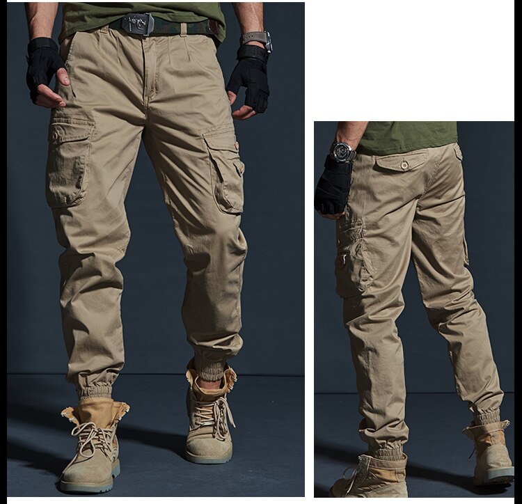 FREE SHIPPING Camouflage Khaki Military Tactical Cargo Pants JKP4582