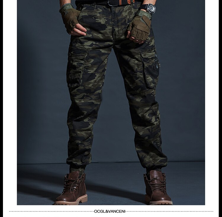 High Quality Khaki Casual Pants Men Military Tactical Joggers Camouflage Cargo Pants Multi-Pocket Fashions Black Army Trousers High Quality Khaki Casual Pants Men Military Tactical Joggers Camouflage Cargo Pants Multi-Pocket Fashions Black Army Trousers
